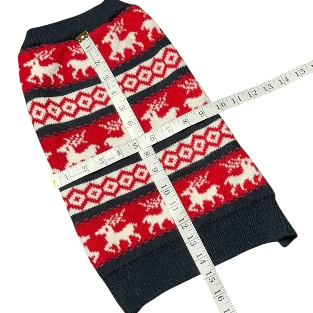 Cozy Knit Reindeer Dog Sweater